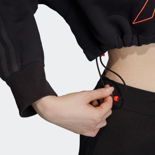 (アディダスオリジナルス) adidas Originals アディダス × フィオルッチ コラボ スエットパーカー フーディ レディース FIORUCCI x ADIDAS WOMEN SWEATSHIRT ED8776 BLACK
