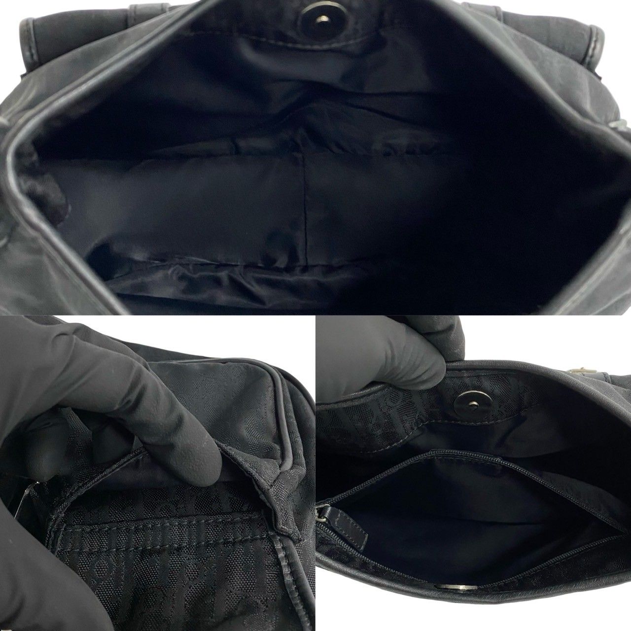 極 美品 Christian Dior ディオール トロッター 柄 ロゴ 金具 レザー 