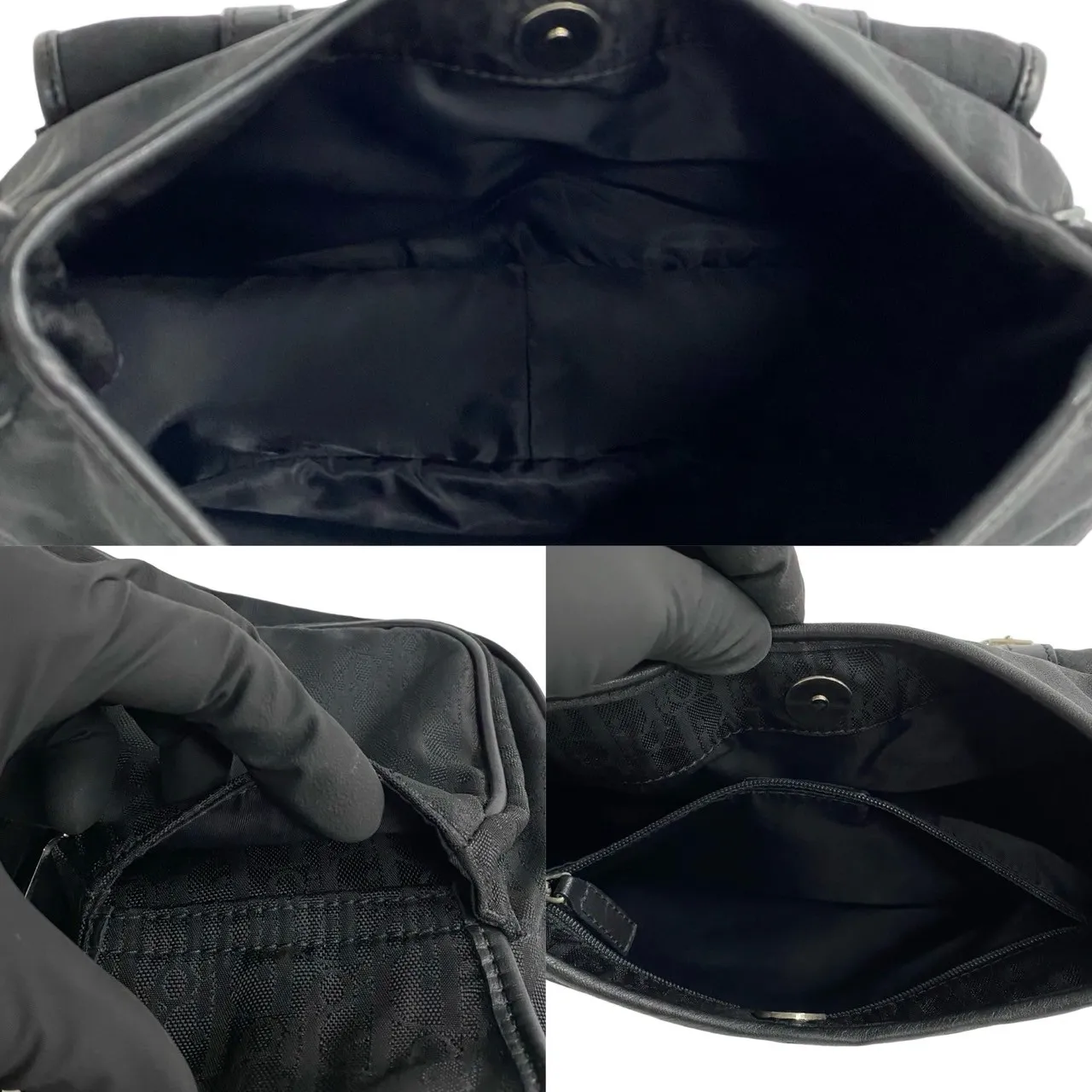 極 美品 Christian Dior ディオール トロッター 柄 ロゴ 金具 レザー 
