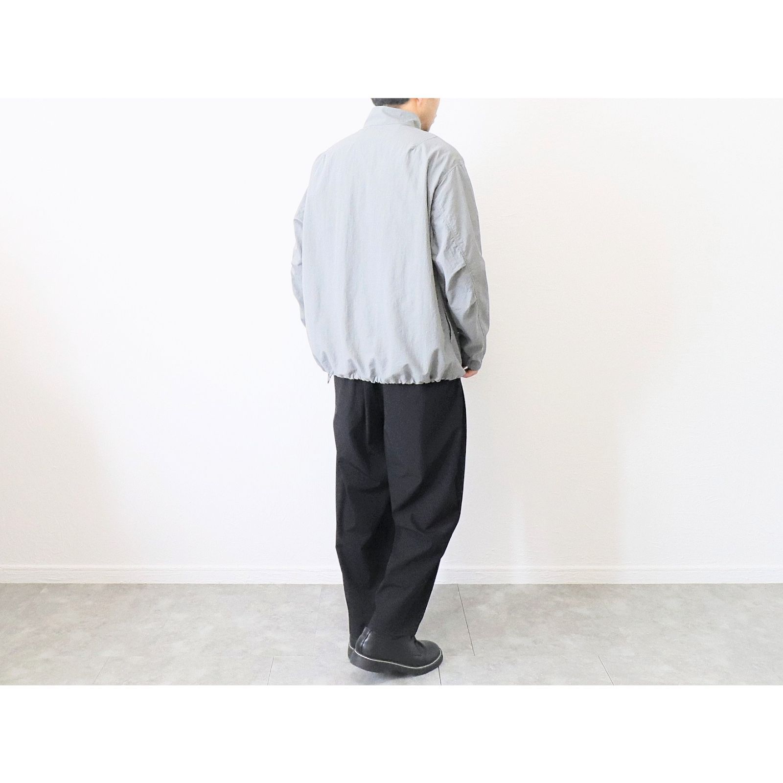 MANUAL ALPHABET / LIGHT SHELL SNAP TEE - GREY マニュアル