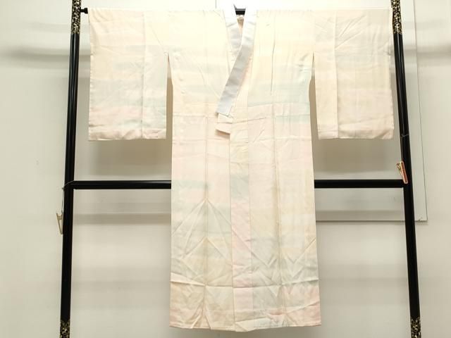 平和屋着物□長襦袢 無双仕立て 琉球藍泥染 霞文 暈し染め 正絹 逸品