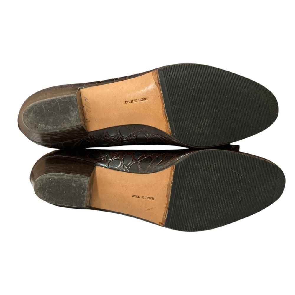 美品 Salvatore Ferragamo サルヴァトーレフェラガモ クロコ型