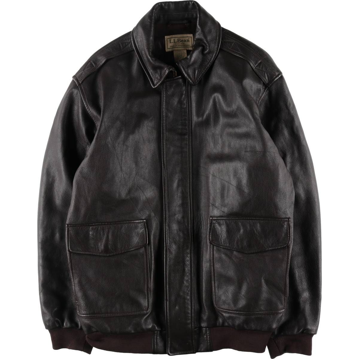 古着 エルエルビーン L.L.Bean A-2タイプ レザーフライトジャケット 