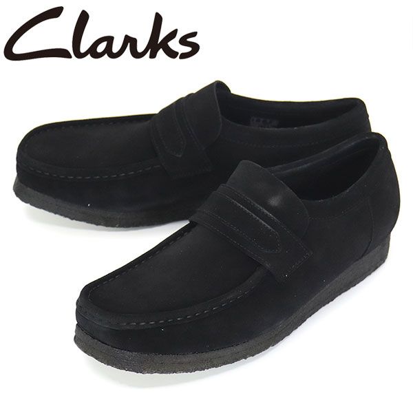 Clarks Originals ワラビーシューズ ローファー スエード 黒