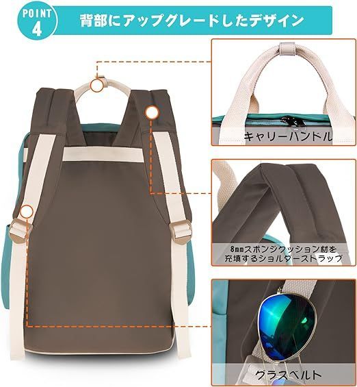 LOVVENTO] リュック バックパック レディース 可愛い マカロン色 A4