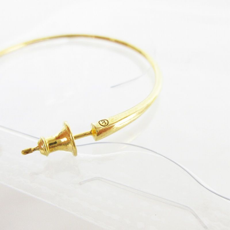 CAREERING キャリアリング SV ゴールド フープピアス 18K CAREERING