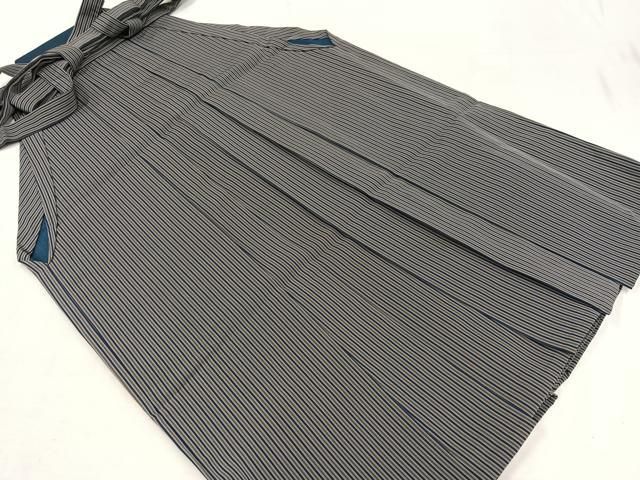 平和屋着物○男性 馬乗り袴 縞 洗える着物 AAAZ2429ph CAAK2199id