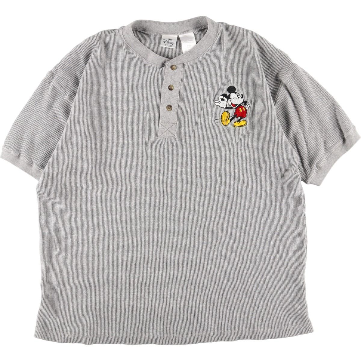 90年代 MICKEY＆CO. MICKEY MOUSE ミッキーマウス ヘンリーネック キャラクター刺繍Tシャツ メンズXL ヴィンテージ /eaa351826eaa351826取扱店