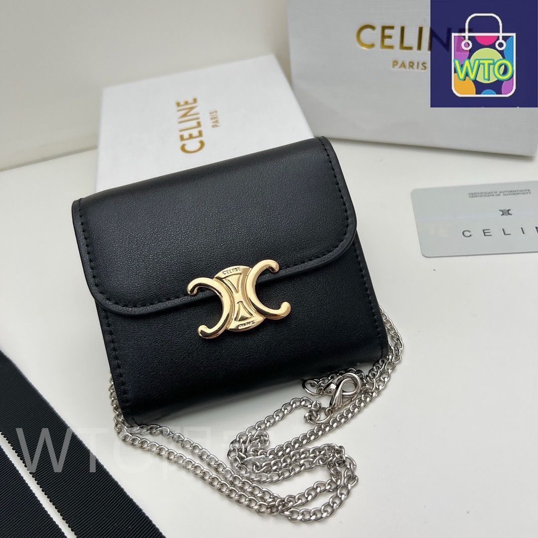 本日限定】?Celine トリオンフ チェーンウォレット 10783 ? 高級