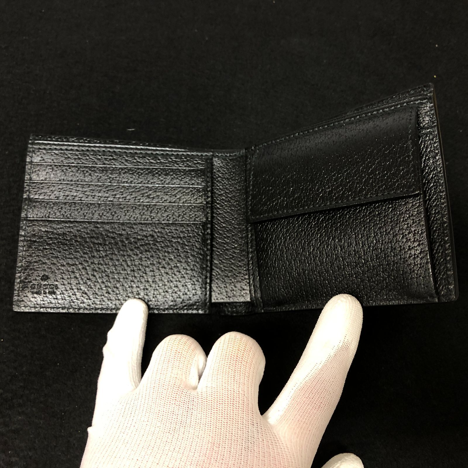 m001 Y1(30) 未使用 グッチ GGマーモント メンズ二つ折り財布 レザー