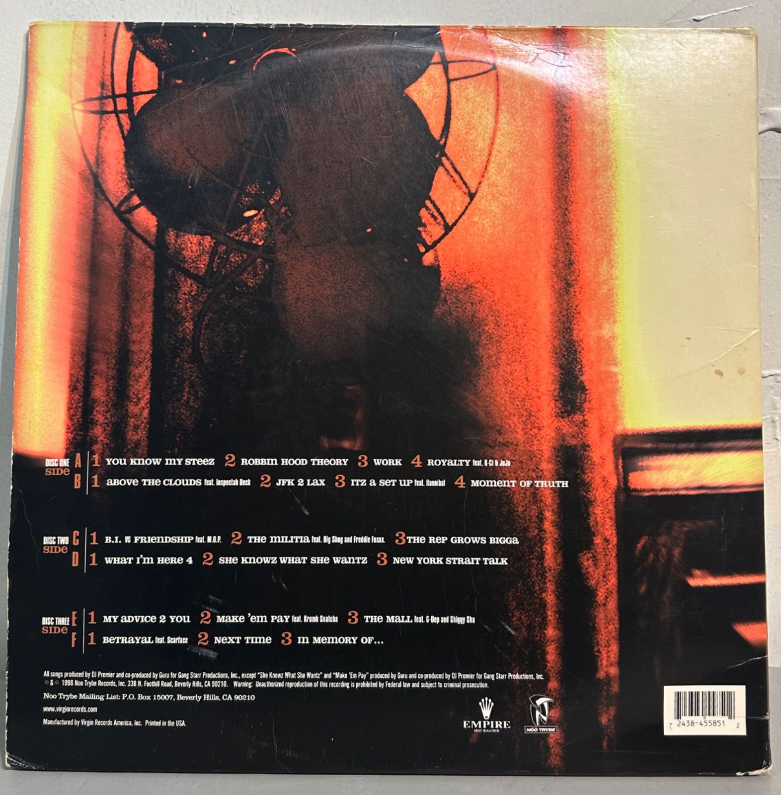 GANG STARR / MOMENT OF TRUTH LP - メルカリ