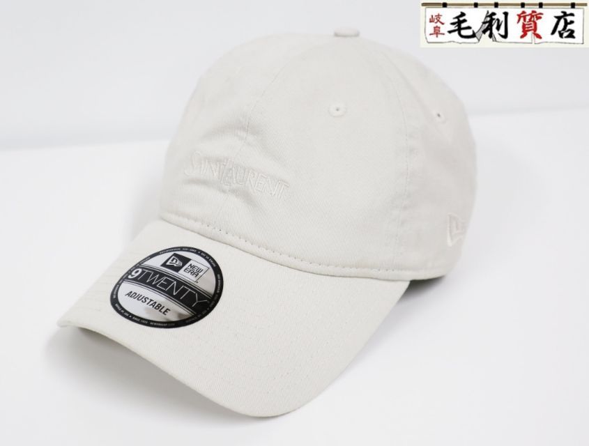 実物 SAINT LAURENT 9FORTY キャップ ホワイト SAINT LAURENT 9FORTY