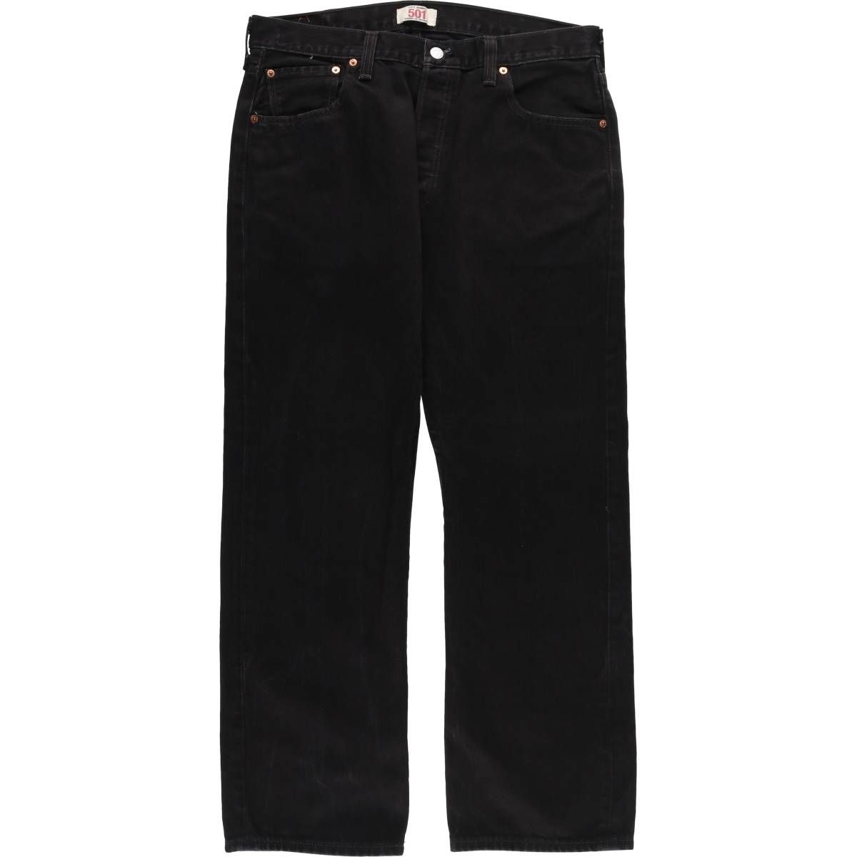 古着 リーバイス Levi s リーバイス501 STRAIGHT LEG BUTTON-FLY ブラックデニム ストレートデニムパンツ メンズw35相当|eaa556725