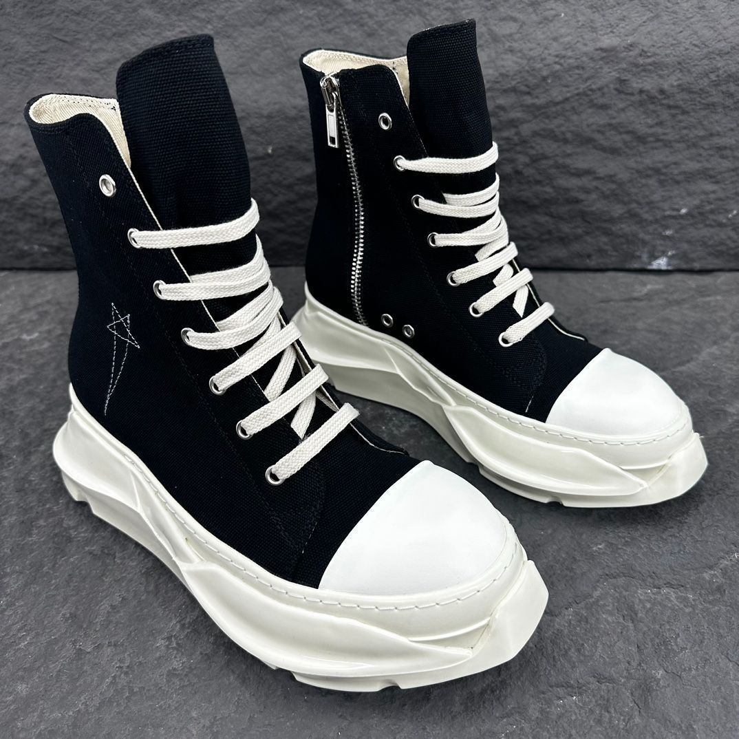 美品 RICK OWENS レザーハイカットスニーカー ラモーンズ - メルカリ