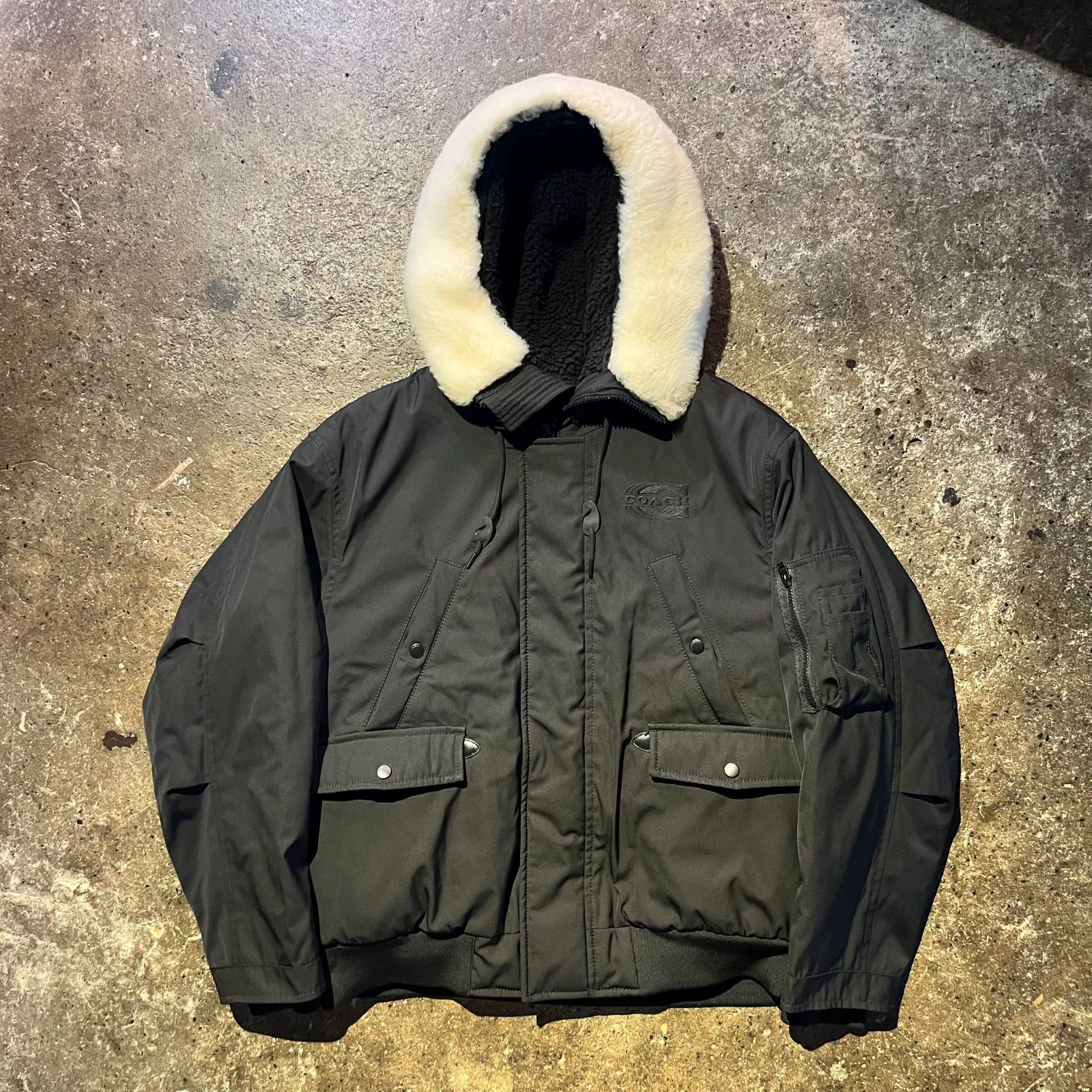 COACH ショートパーカー フライトジャケット ブルゾン 中綿 ボア