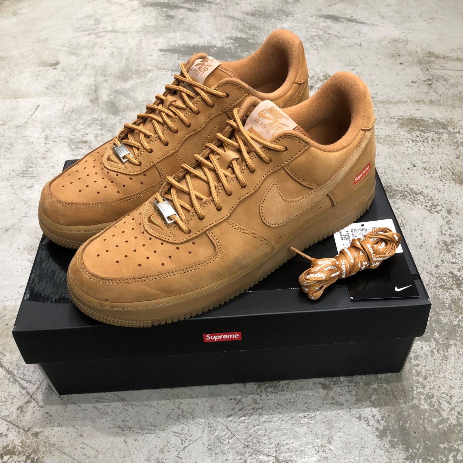 国内正規 Supreme NIKE Air Force 1 Low Flax Wheat コラボ ウィート 