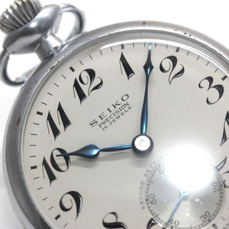 【稼働品】SEIKO セイコー 懐中時計 プレシジョン昭和37年 国鉄 刻印あり 19セイコー プレシジョン 懐中時計 / 昭37 中支92 国鉄 / 15石 / 絶版