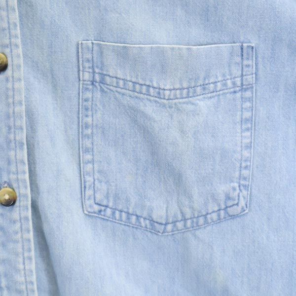 90s USA製 ランズエンド LANDS'END デニムシャツ レディースM 90s USA製 ランズエンド LANDS'END デニムシャツ レディースM