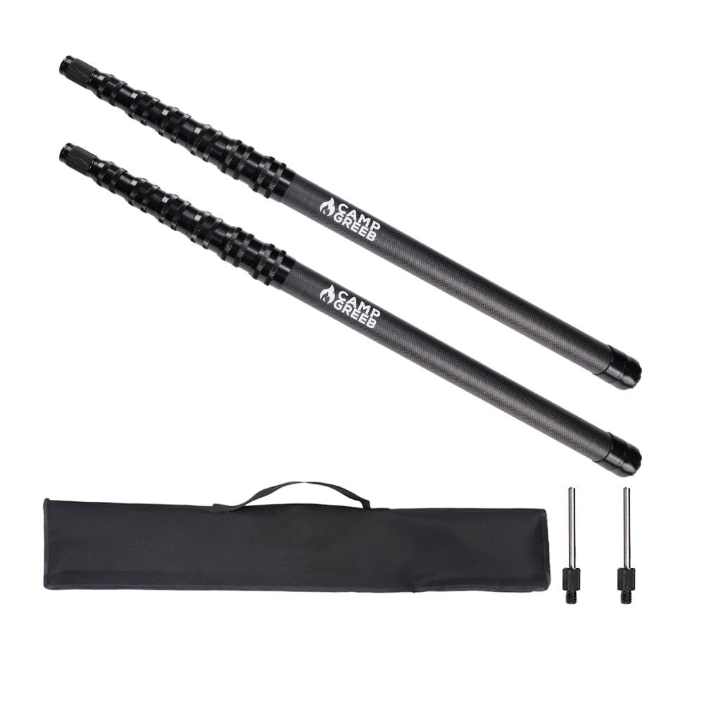 在庫 キャンプグリーブ タープポール カーボン製 テントポール 伸縮ポール 日本人キャンパー監修説明書付 無段階調節