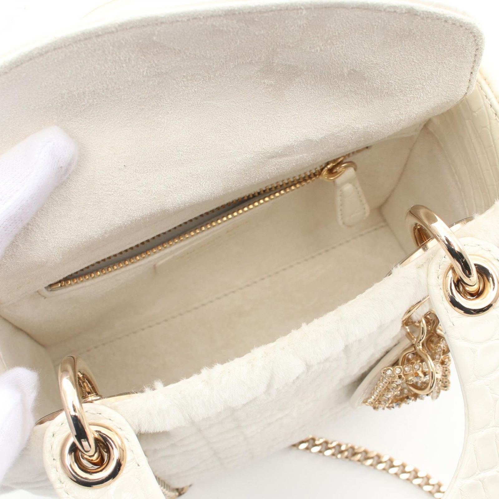 ディオール Dior ハンドバッグ レディディオール ミニ カナージュ