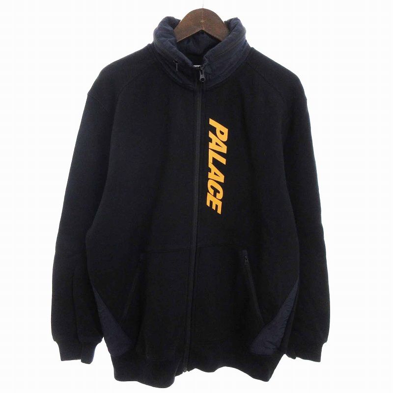 パレス Palace テクノ ジップ スウェット ジャケット パーカー 黒 ブラック M