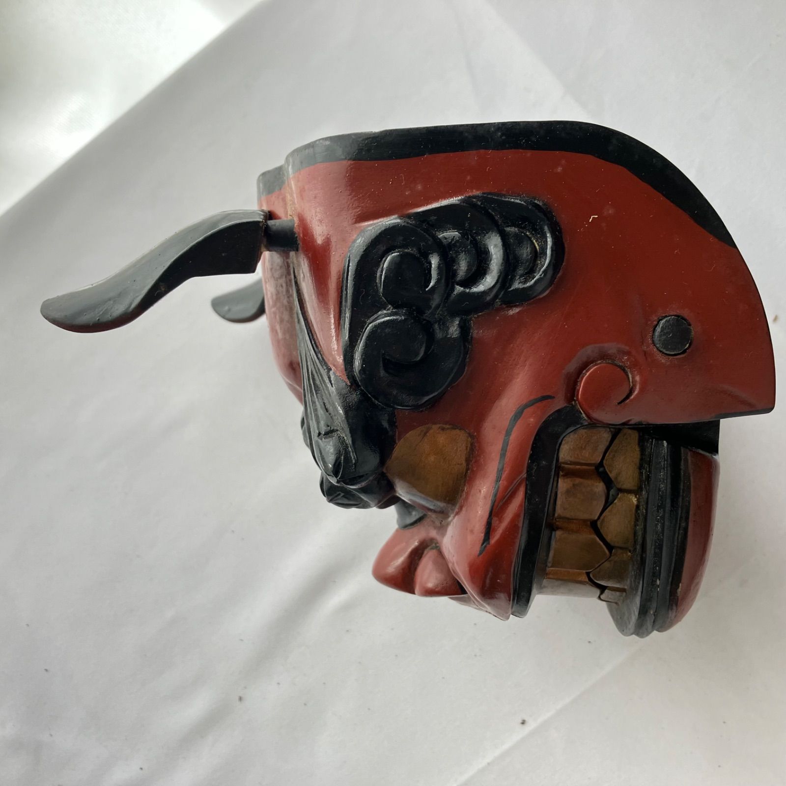 ブラックフライデー】【大幅値下げ】【日本製】獅子頭 木彫 獅子舞