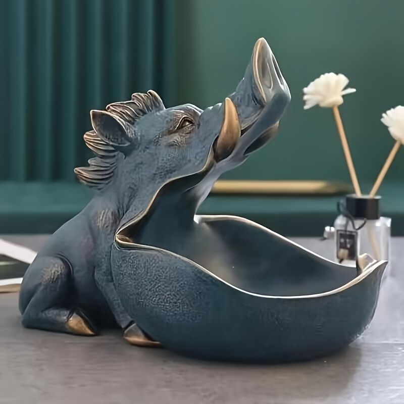 小物入れ イノシシ キー 収納 おしゃれ かわいい デスク 置物 オブジェ 動物 アニマル 猪 ユニーク ポップ プレゼント ギフト 雑貨