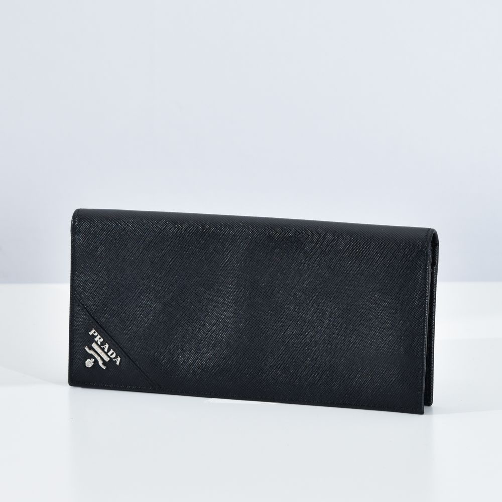 中古USED PRADA 財布 サフィアーノ 2MV836 ブラック 54364