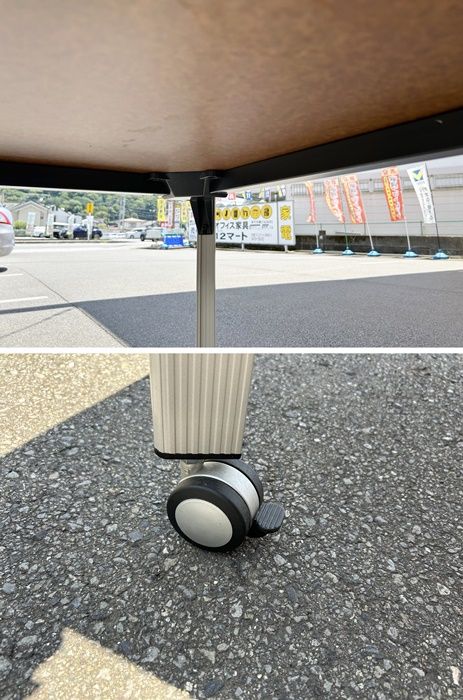 キャスター付き 天板ナチュラル