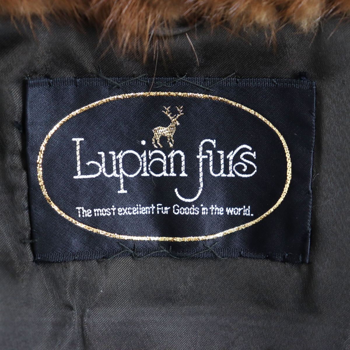 美品○LUPIAN FUR ルピアンファー MINK 襟ミンク×カルガンラムファー 