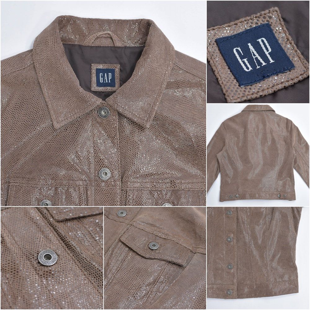 00s GAP ギャップ レザー トラッカージャケット 本革 オールドギャップ 