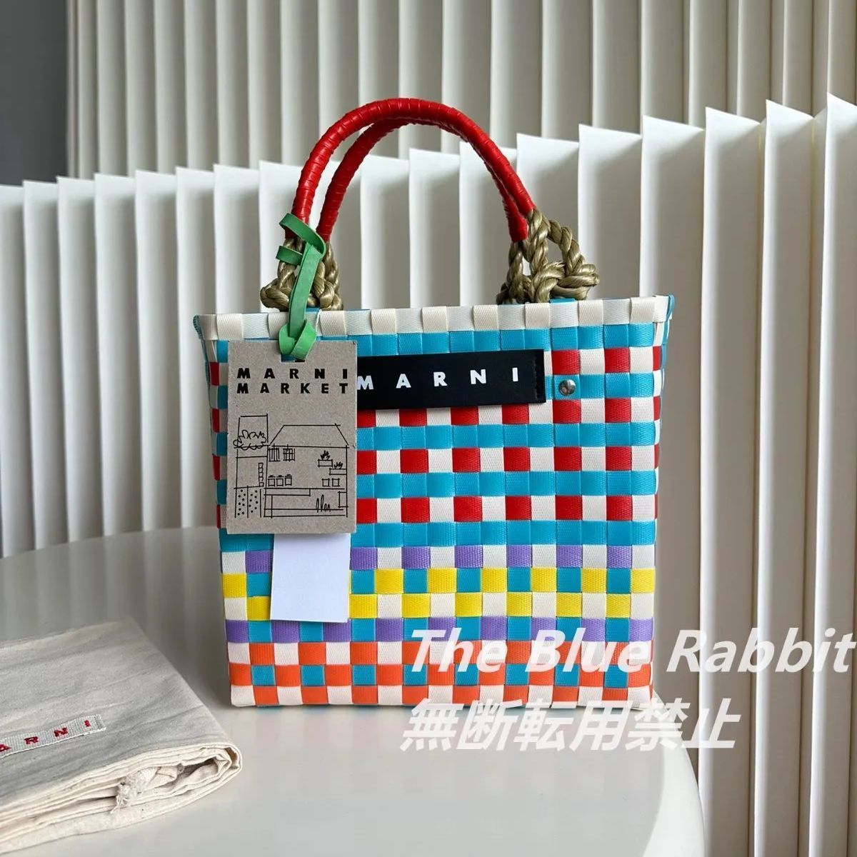 【新品】MARNI MARKET SUNDAY マルニ ハンドバッグ かごバッグ ミニバスケットバッグ ポリプロピレン マルチカラー レディース