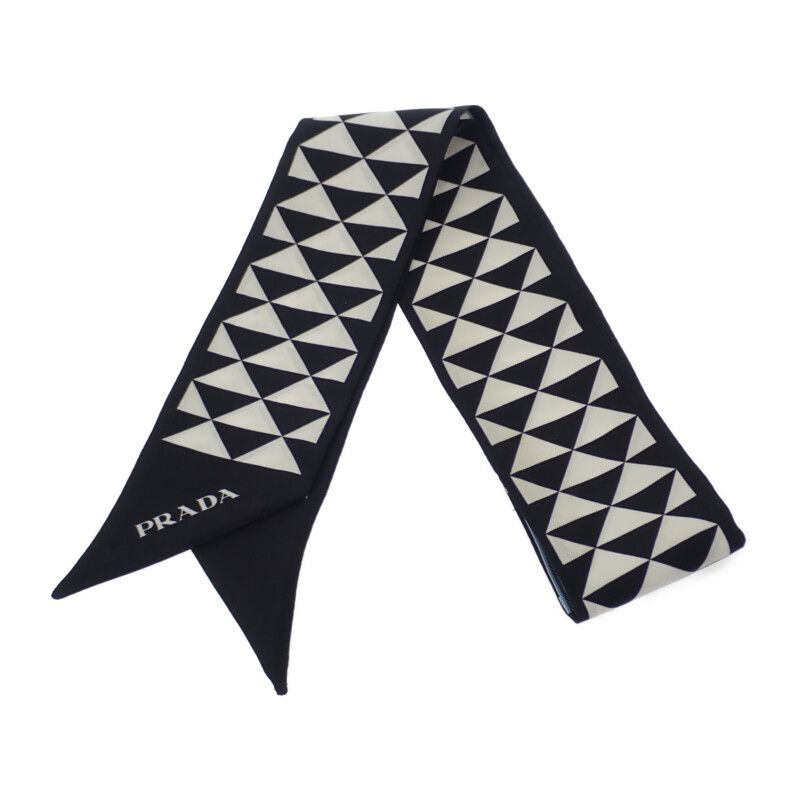 中古】プラダ PRADA プリントツイルスカーフ 1FF008_2DTP_F0967  