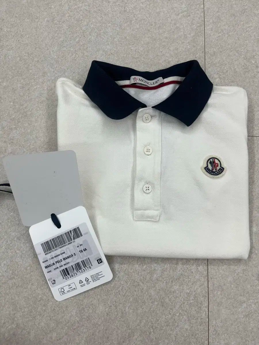 MONCLER(モンクレール) ショップ キッズ 男児 ロゴ ポロ T シャツ ( 6y