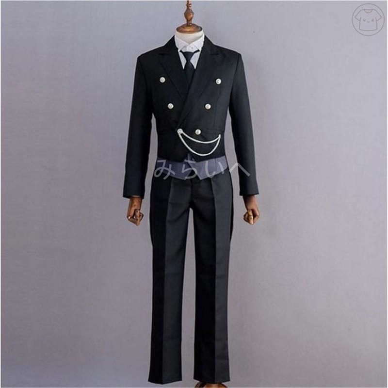 コスプレ 衣装 クリスマス 黒執事 くろしつじ セバスチャン ミカエリス 燕尾服 えんびふく 風 コスプレ衣装 イベント 演出服 変装 コスチュ