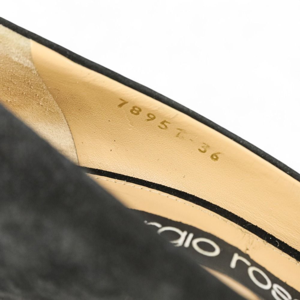 美品 Sergio Rossi セルジオロッシ SR1コレクション スエードパンプス