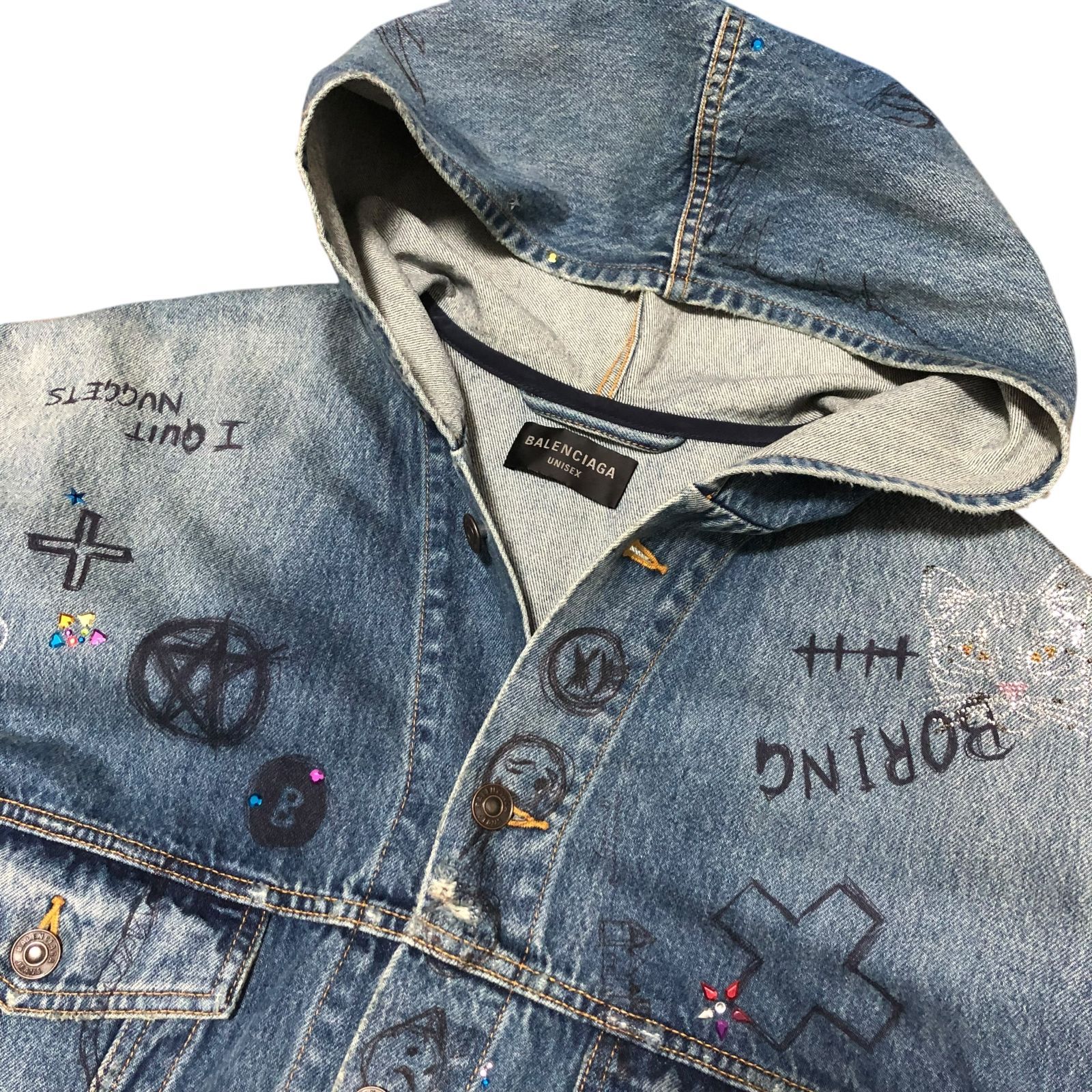 BALENCIAGA】22AW OVERSIZED GRAFFITI DENIM JACKET