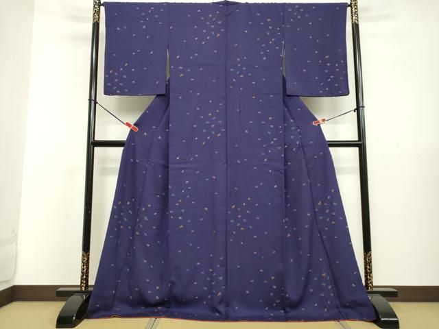 平和屋着物○上質な小紋 舞桜文 金彩 ロング丈 正絹 逸品 DAAV8699tw