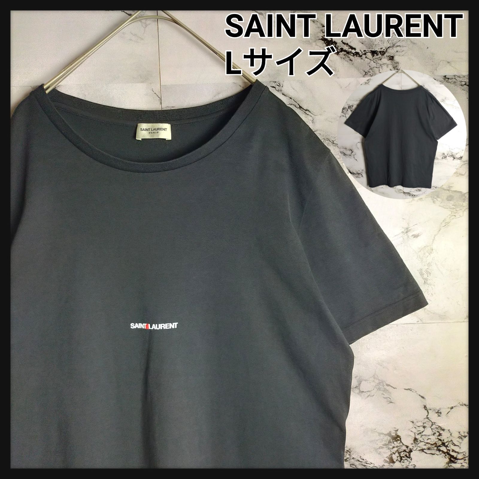 【人気Lサイズ】 サンローランパリ☆センタースモールロゴ 半袖Tシャツ 入手困難 人気Lサイズ】 サンローランパリ☆センタースモールロゴ 半袖T