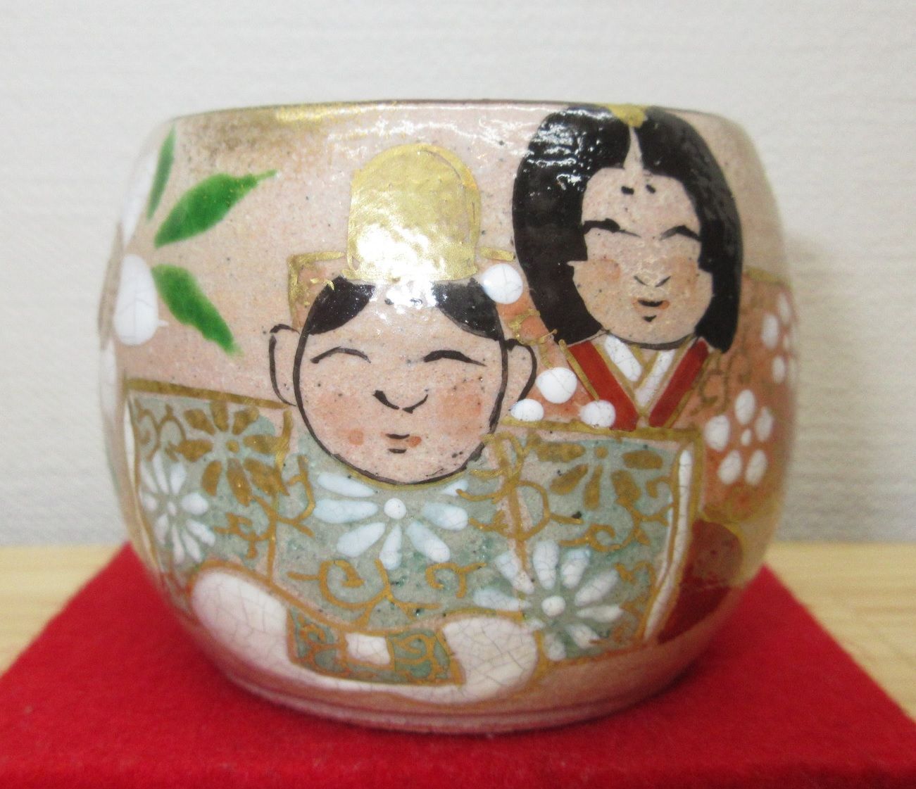 逢絢亭・新品】茶道具 蓋置 京焼 乾山 内裏雛の図 壱休窯 共