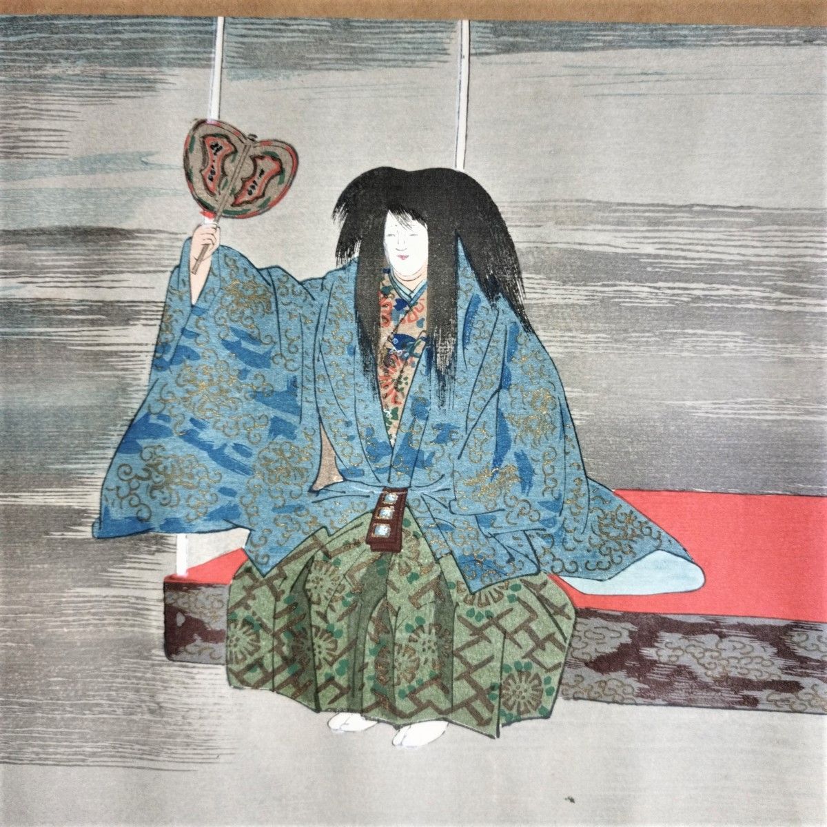 能画大鑑」 邯鄲 4番目 略脇能 太鼓楽物 1枚 月岡耕漁 松野奏風
