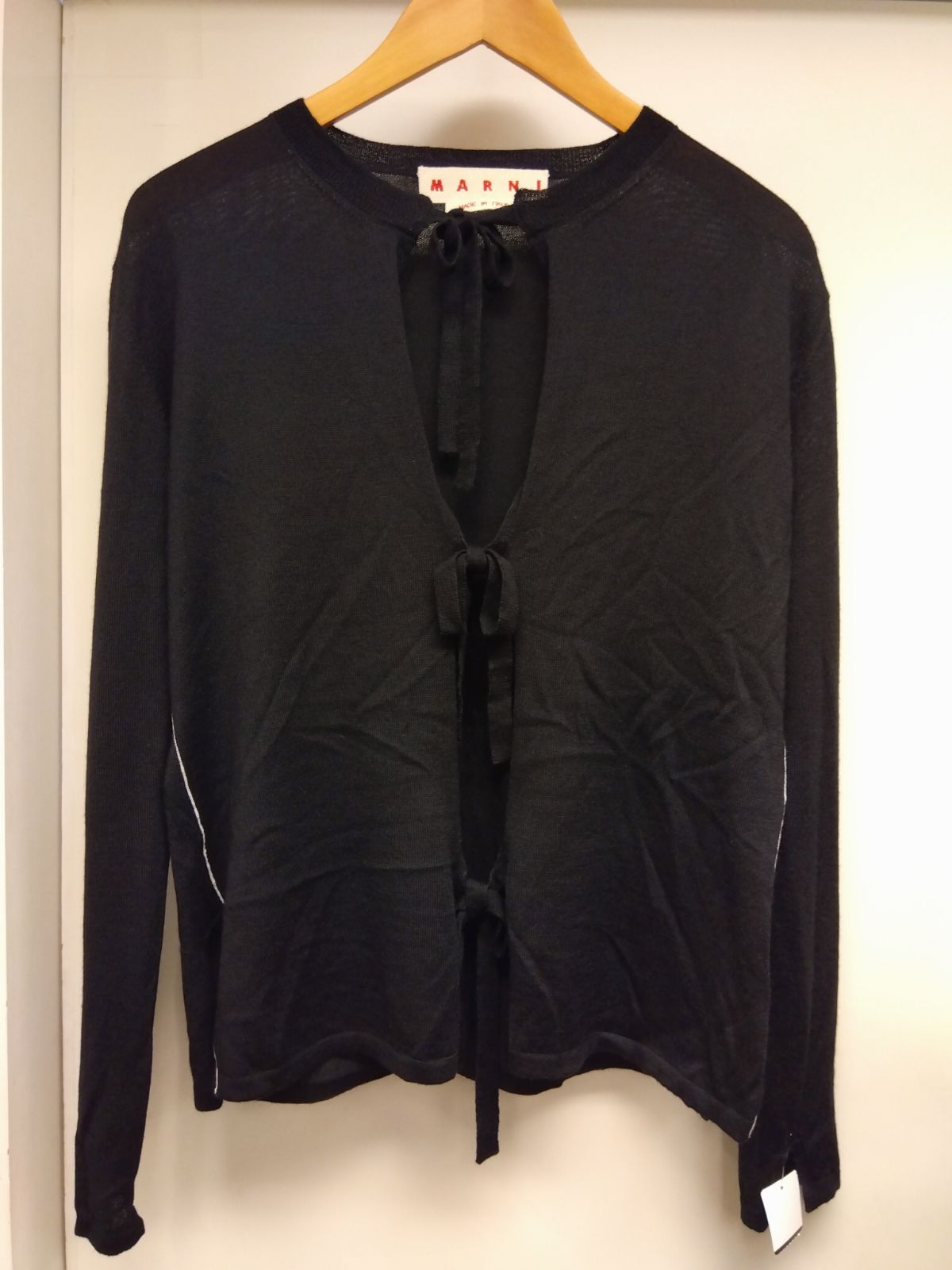 MARNI マルニ シルク混 バージンウール カーディガン ブラック MARNI（マルニ） カーディガン CDMG0120A0 UFC652 レディース 長袖 V