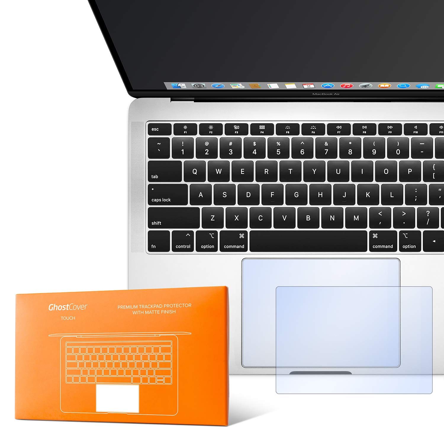 UPPERCASE GhostCover Touch プレミアムトラックパッドプロテクター マット仕上げ (MacBook Pro 14インチ (2021+、M1 M2 M3 Pro/Max付き)、マットクリア)