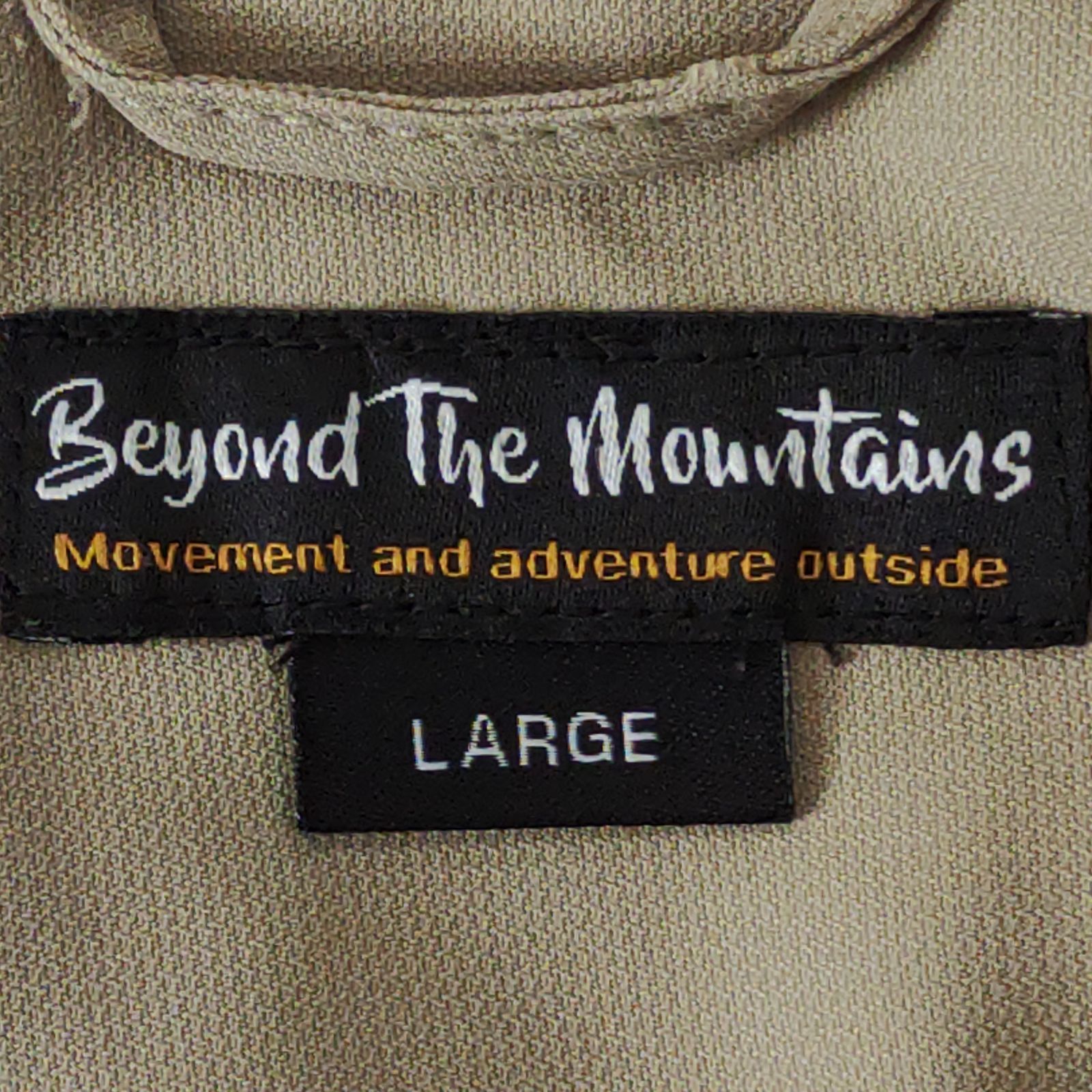 (^w^)b Beyond The Mountains ビヨンドザマウンテン SEVENDAYS＝SUNDAY セブンデイズサンデイ オーバーサイズ 半袖 シャツ カジュアル タウンユース アウトドア レジャー アメカジ キメカジ カーキ系 メンズ サイズL