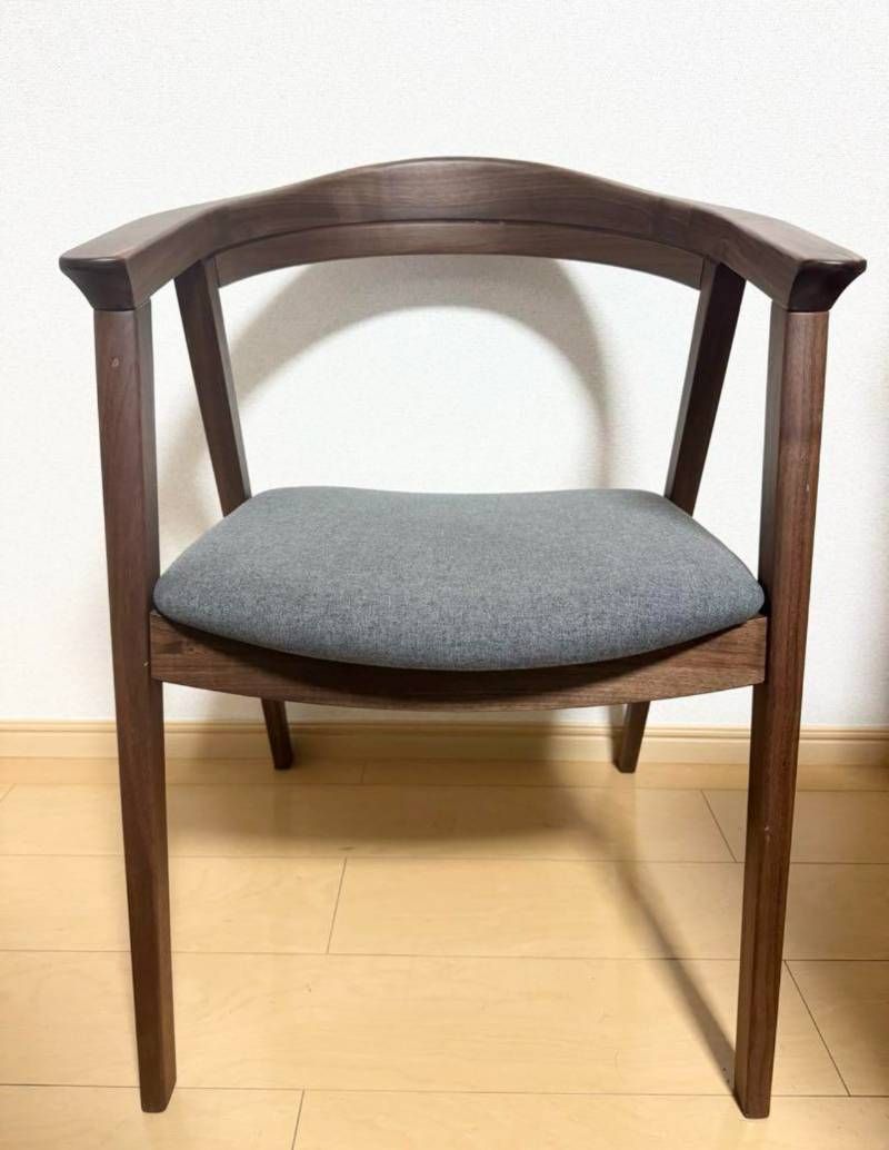 CHERRY ダイニングチェア 北欧モダン 木製椅子 グレーファブリック