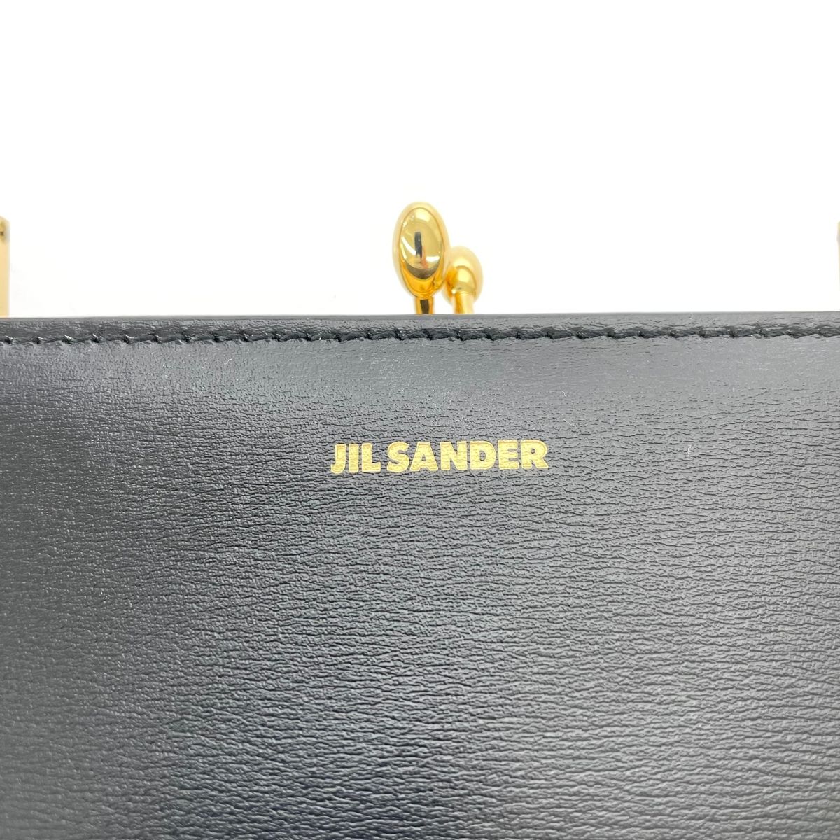 美品 JIL SANDER ジルサンダー GOJI BAMBOO ハンドバッグ ブラック  