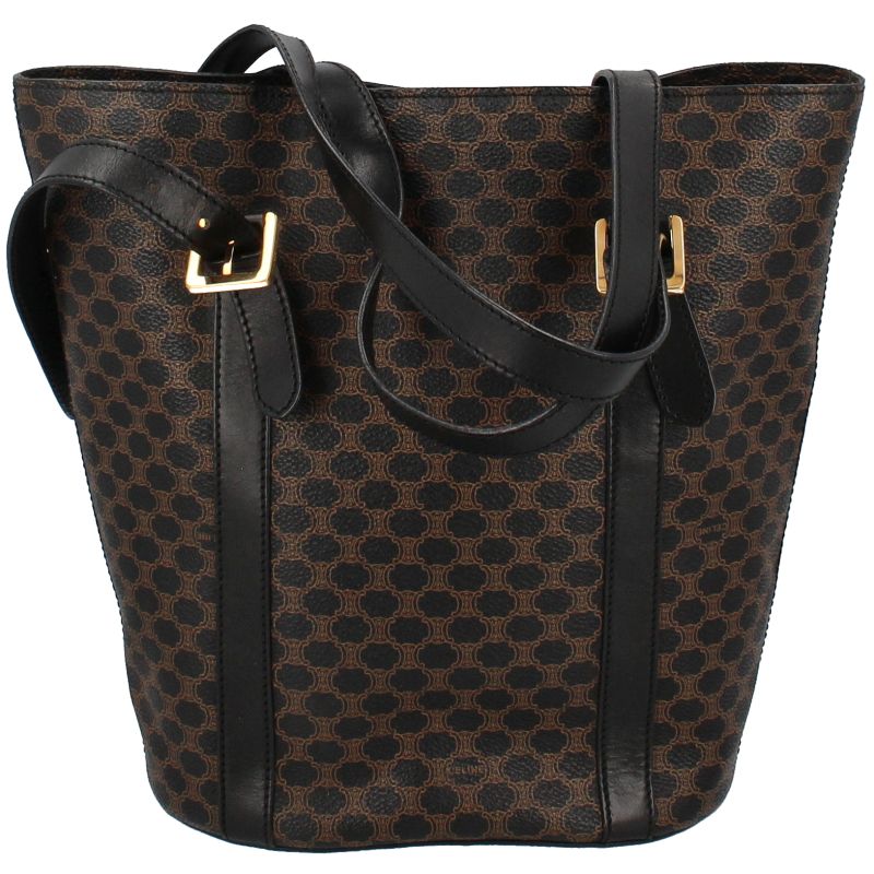 セリーヌ マカダム トートバッグ PVC/レザー レディーストートバッグ