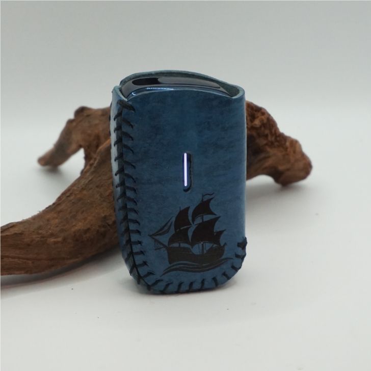 プルームキューブケース イタリア産マヤ 焼き印海賊 本革 - メルカリ