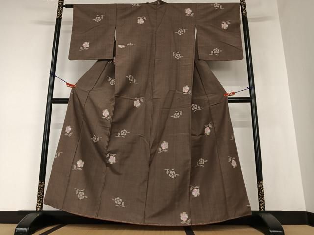平和屋着物○上質な紬 琉球絣 正絹 逸品 AAAZ3186np 平和屋着物○
