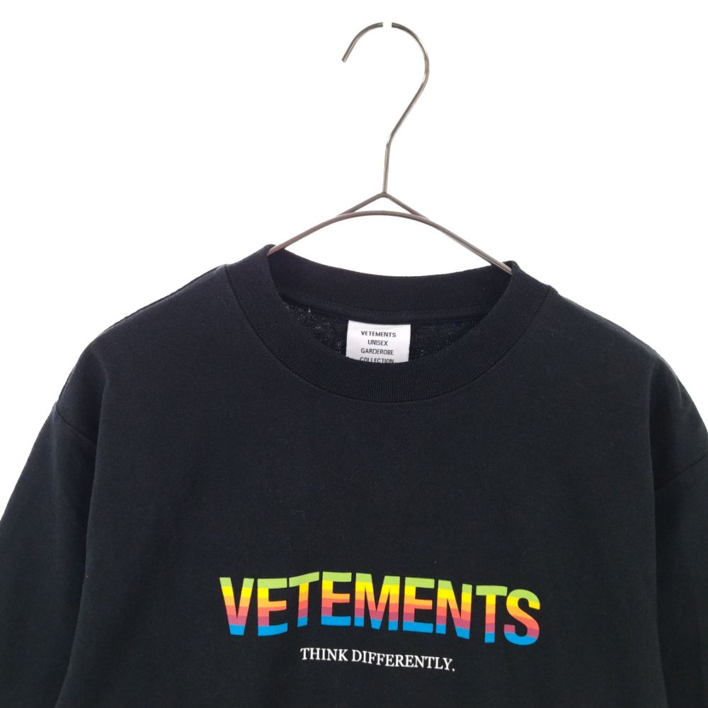 VETEMENTS ヴェトモン 21SS マルチカラーロゴプリントTシャツ 半袖T